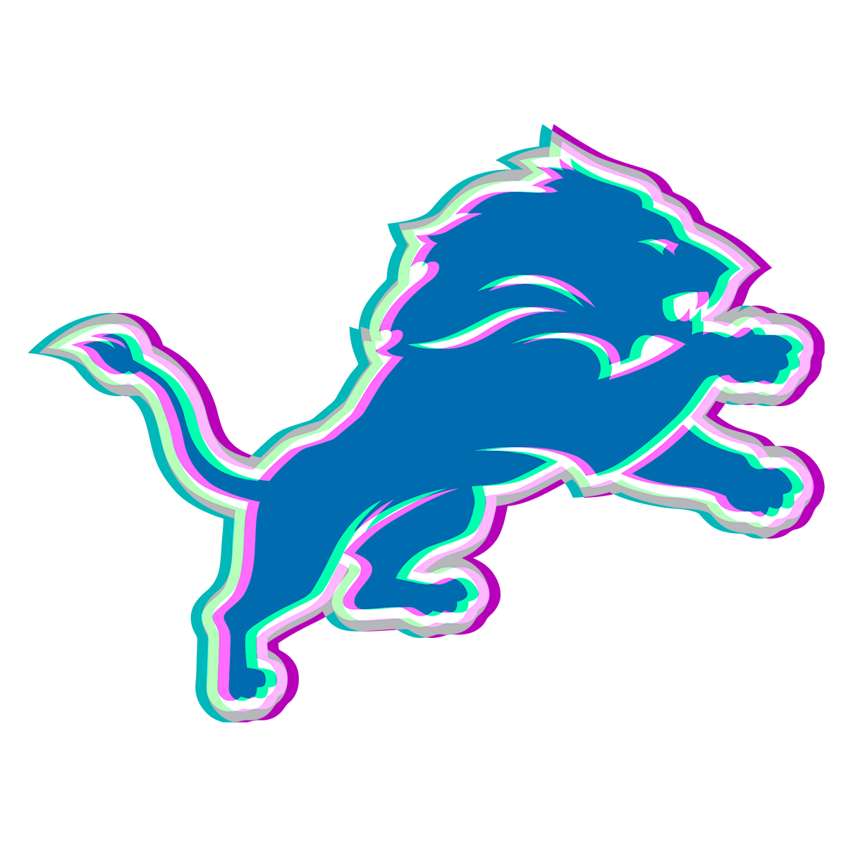 Phantom Detroit Lions logo iron on paper